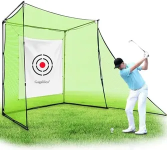 Premium Golf Practice Hitting Net for Backyard and Indoor Driving - Heavy Duty Portable Impact Cage With Frame