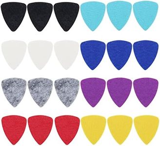 eMagTech 24Pcs Guitar Felt Picks Replacement Compatible with Ukulele Classical Guitar Nylon String Bass Ukulele Felt Pick Plectrums