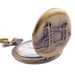 Kartique Pocket Watch London Bridge Embossing with Wooden Box