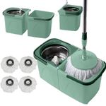 *NEW* SCRATCH ANET Revolving Spin Mop and Bucket With 4. Extra Pads Perfect For Easy Cleaning. (SPLIT MOP AND BUCKET)