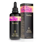 Organic Rosehip Oil 100ml - Multi-use Anti Aging Essential Oil with Vitamin C A E - Face Oil Hair Growth Oil Body Oil Nails and Cuticles Oil - For a Healthy Skin Care Routine - Vegan - Satin Naturel