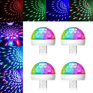 LUUMEO® USB Mini Disco Light, Party Lights Ball Sound Activated, Halloween DJ Disco Ball Stage Lights-Multi Colors LED Car Atmosphere Light,Magic Strobe Light for Xmas