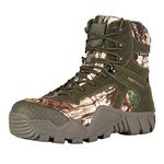 FREE SOLDIER Mens Military Boots mid-top Combat Tactical Boots Lace Up All Terrain Shoes for Hiking, Hunting, Working, Walking, Climbing(Tan,46EU)