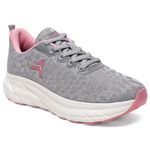 AVANT Women's Libra Running & Training Shoes - Superior Cushioning, Enhanced Grip Outsole, Superior Traction, Anti Skid, Lightweight, Shock Absorption Tech, Sports Footwear (AVWSH029CL02UK8_Grey/Pink)