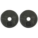 Ader Standard 1" Hole Cast Iron Weight Plate Pair (Black, 2.5-LB)