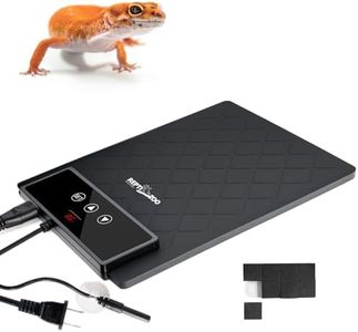 REPTI ZOO Reptile Heat Pad 6"x 8", 11W Reptile Heat mat with Adjustable Thermostat for Turtles, Hermit Crabs, Bearded Dragons, Leopard Geckos, Snakes, Lizards
