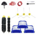 Rumba Replacement Parts for iRobot Roomba 610 620 650 675 677 692 671 694 691 Series Vacuum Cleaner Accessories Kit-Include 3 Side Brush,3 Filter,1 Front Caster Wheel,Bristle Brush and 3 Cleaning Tool