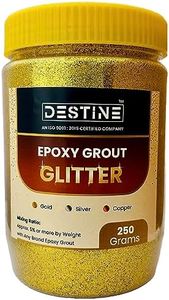 DESTINE® GLITTER (GOLD, SILVER, COPPER) for Epoxy Grout (250 Grams) | Glitter for Epoxy Grout | Sparkle for Epoxy Grout | Glitter for tile & stone joint | Sparkle for tile & stone joint (Gold)