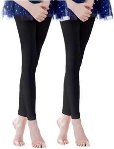 Daydance Girl's Women's Footless Tights for Dance, Ballet, Black-black, XX-Large