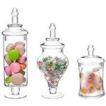 MyGift Clear Glass Apothecary Jars 