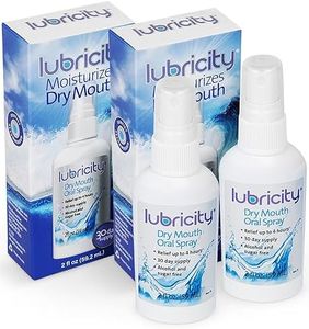 Lubricity Dry Mouth Oral Spray for Symptomatic Relief of Dry Mouth, Flavorless - 2 oz each, 2 Count- 60 Day Supply