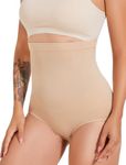 SURE YOU LIKE Tummy Control Shapewear for Women High Waist Seamless Body Shaper Underwear Panties, Beige, XL