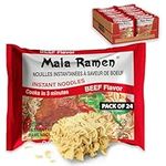 Mala Ramen Instant Noodle - Beef Noodles 85G (Case Of 24) 2.04 Kg - Cooks In 3 Minutes