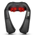 Neck Massager Shoulder Massager for Pain and Back Massager with Heat, Deep Tissue 3D Kneading Massager for Neck, Shoulder, Back, Foot and Leg, at Home and Car, Ideal Gifts for Women and Men