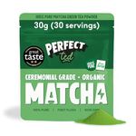 PerfectTed Organic Matcha Powder, Ceremonial Grade Japanese Matcha | Organic Green Tea Powder for Lattes, Smoothies & Baking | L-Theanine | Antioxidants | Vegan | Gluten-Free | 30g