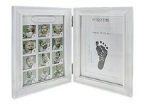 Baby Picture Frames My First Year Photos Frame Multi-Photo Photo Moments Keepsake Picture Frame Girls Boys Photo Impression Kit Album Newborn Baby Shower Frame Birthday Memories Christening Gift