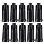 250pcs Black Barrel Plug Dispensing Needle Tip Caps Ink Oral Cap Lock Needle Caps Cap Clear Cap on Lock Tip Cap Plastic Black Bucket