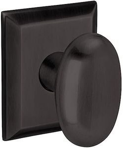 Baldwin 5024.IMR Individual Oval Estate Door Knob Without Rosette, Oil Rubbed Bronze