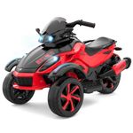 RCB 12V Electric Motorbike Kids, Ride on Motorcycle with 2 Motors, 4km/h Speed, LED Lights, USB, Multi-Types of Music for Early Education, the Best Kids Motorbike Electric for 3-8 Years
