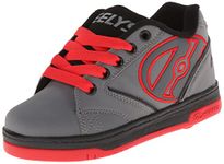 Heelys Propel 2.0 Skate Shoe (Little Kid/Big Kid),Gray/Black/Red,5 M US Big Kid