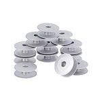 PandaHall 30pcs Aluminum Bobbins M Metal Bobbins Empty Thread Spool for Long Arm Quilting Sewing Machine Crafts Making, 25.5x10.5mm