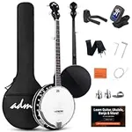 ADM 5 String Banjo Guitar Kit with 
