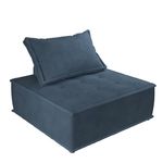 DHP Paloma Upholstered Single Sofa Chair, Navy