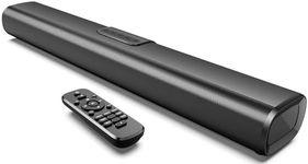 EnjoyNest Sound Bar for TV, 24 Inch Smart TV Soundbar, 80W Bluetooth Home Audio Speaker with Bass & Surround Sound, PC Computer Soundbar with AUX/HDMI/Optical/USB-Wall Mountable-3EQs-Remote Control
