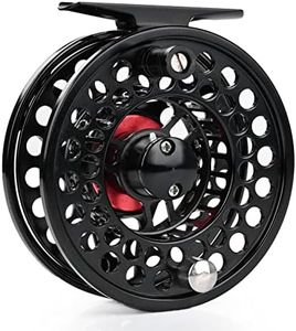 ANATONO Fly Reel Large Arbor with CNC-machined Aluminum Alloy Body 3/4, 5/6, 7/8, 9/10 Weights (Black, 5/6 wt)