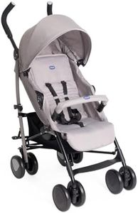 Chicco Poussette Canne Echo Lite, Poussette Ultra Compact, Léger, de 0 Mois à 22 kg, Dossier inclinable et réglable en 4 positions, Siège Spacieux, Double Frein et Roues Avant Pivotantes, Beige
