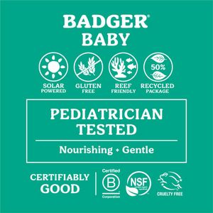 Badger Baby & Toddler Mineral Sunscreen SPF 30 – Sensitive Skin, 87ml