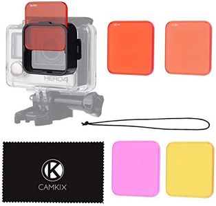 CamKix Diving Lens Filter - Fits Standard Waterproof Housing - Enhances Colors for Underwater Video and Photography fits GoPro Standard Waterproof Housing 5 Filters (3X Red + Magenta + Yellow)