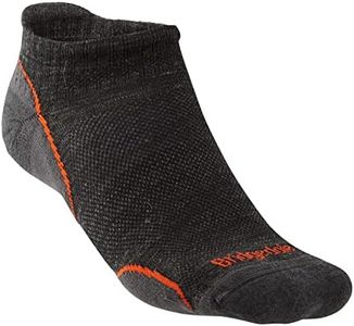 Bridgedale Mens Hike Ultralight T2 Merino Performance Low, Anthracite/Orange, X-Large