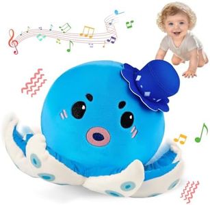 Baby Toys 6-12 Months,Crawling Octopus Baby toy-40 Nursery Rhyme & Dancing Walking Moving Bouncing Feature,Fun Interactive Tummy time Toys,Crawling Toys for 6 Month Old Baby Gifts