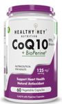 HealthyHey Nutrition High Absorption CoQ10 with BioPerine-125mg -Pack of 60 Capsules