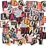 GWAWG 104Pcs Vintage Letter Stickers, Self Adhesive Waterproof Vinyl Letter Stickers, DIY Scrapbook Stickers for Sign, Mailboxes, Travel Case, Decor, Scrap Booking, Art Craft