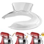 HOMGEN Pouring Shield for KitchenAid 4.8l Pouring Shield Secure Fit Medium Mixer Bowls Dishwasher Safe Splashguard for 4.5 and 5 Quart Fit Stainless Steel, Glass and Ceramic Bowl with Cleaning Brush