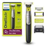 Philips Norelco OneBlade 360 Face + Body Hybrid Electric Trimmer and Shaver, QP2834/70