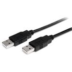 StarTech.com 2m USB 2.0 A to A Cable - M/M - 2m USB 2.0 aa Cable - USB a male to a male Cable (USB2AA2M), Black