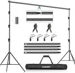 FUDESY Photo Video Studio 10 x 10Ft Heavy Duty Adjustable Backdrop Stand,Background Support System for Photography with Carry Bag,Two Pieces Spring Clamps