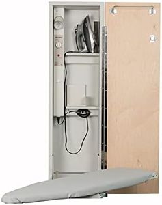 Iron-A-Way Built-In Ironing Center with 42 Inch Swiveling Ironing Board, Electrical System, Hot Iron Storage and Mirror Door-AE42MDU