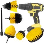 Drill Brush Attachment Set -Drill Brush Cleaning Brushes Set Power Scrubber Brush for Cleaning with Extend Attachment Drilling Brushes for Grout, Floor, Tub, Tile, Shower,Kitchen (6)