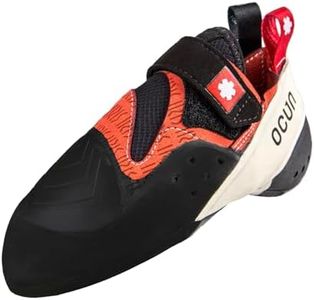 Ocun Iris Rock Climbing & Bouldering Shoe for Narrow Feet for Indoor & Outdoor Climbs, Red/White, 7 Narrow Women/6 Narrow Men