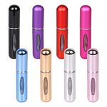 MATALI Portable Mini Refillable Perfume Atomizer Bottle, 8 Pcs Pack of 5ml Refillable Perfume Spray, Atomizer Perfume Bottle Scent Pump Case, Perfume Atomizer Refillable Travel