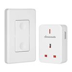 DEWENWILS Remote Control Plug Socket, 13A/3120W Heavy Duty Wireless Light Switch, 30m/100ft Long Range, Programmable, CE and RoHS Listed, 1 Pack Sockets and 1 Remote