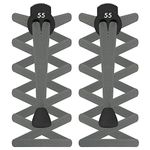 55 Sport FLAT Elastic Lock Shoelaces (Grey)