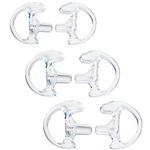 HYS Clear Soft Earmold Replacement Ear Pieces Flexible Open Ear Insert Earbuds for Transparent Air Acoustic Security Radio Surveillance earpiece Headset