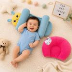 ZOZO SALES Baby Rai Pillow Combo Set for Newborns & Infants | Toddler Pillow Head Support Cushions with Adjustable Plush Side Rollers for 0-12 Months