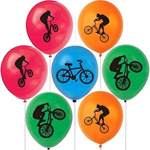 Oringaga 50Ct Bicycle Latex Balloons - BMX Bike Game Birthday Baby Shower Wedding First Party Supplies Decorations Favors Sports Home Outdoor Decor, Multicolor