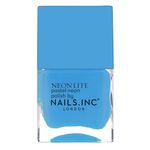 Nails Inc Be Your Inc.redible Self, Seabright Street, Blue, Neon, No Chip, Long Lasting, Quick Dry, Air Dry, Professional Manicures & Pedicures, Fingernails & Toenails, Vegan Nail Polish, 14 ML